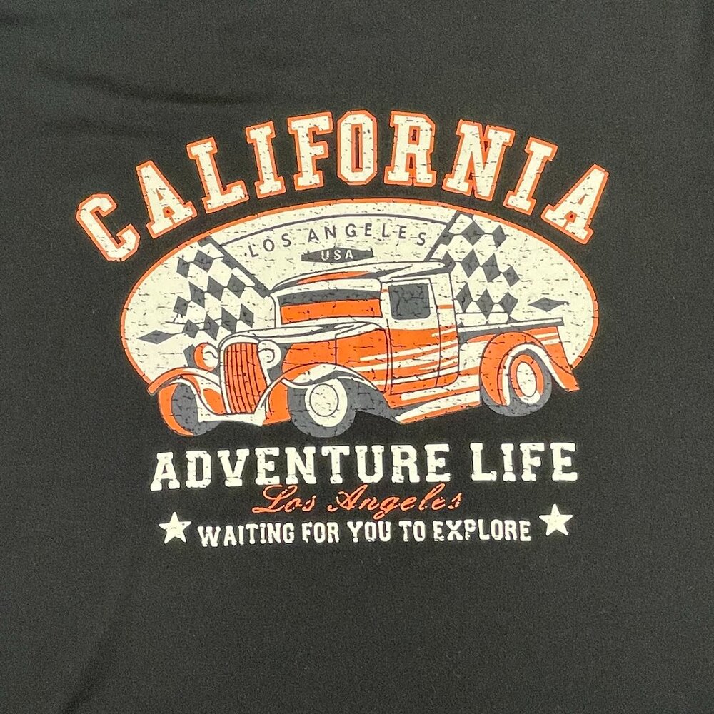 Shein Black Long Sleeve Graphic Tee California Adventure Life, Size Small  EUC - Picture 3 of 7